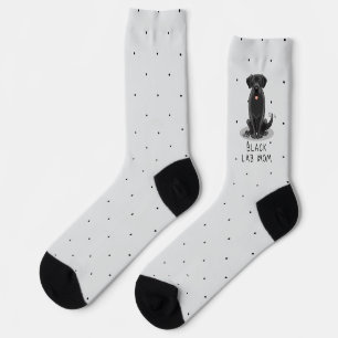 Calcetines Black Lab Mom (Labrador Retriever Mom) Perro Mom