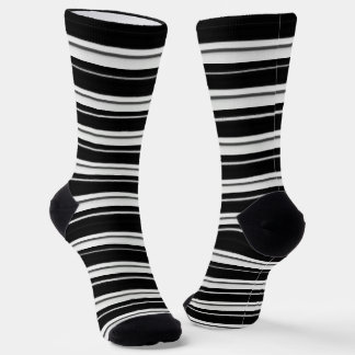 Calcetines Black Stripe Socks – Bold Monochrome Style