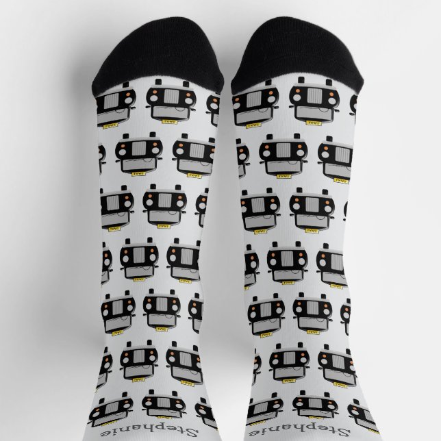 Calcetines Black Taxi Design Personalised (Arriba)