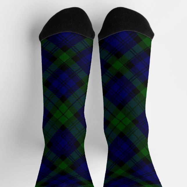 Calcetines Black Watch Tartan Blue Green Plage (Arriba)