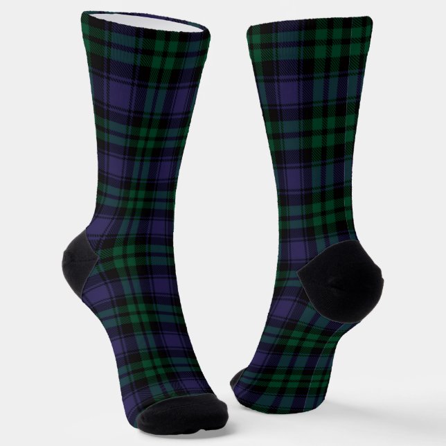 Calcetines Black Watch Tartan, Plaid (Angular)