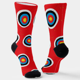 Calcetines Blanco de tiro con arco y flechas Novedad roja