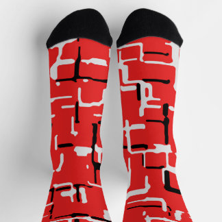 Calcetines Blanco negro rojo