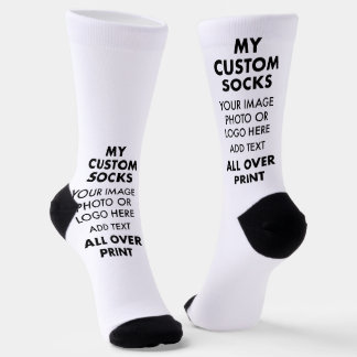 Calcetines BLANCO personalizado por todas partes para mujeres