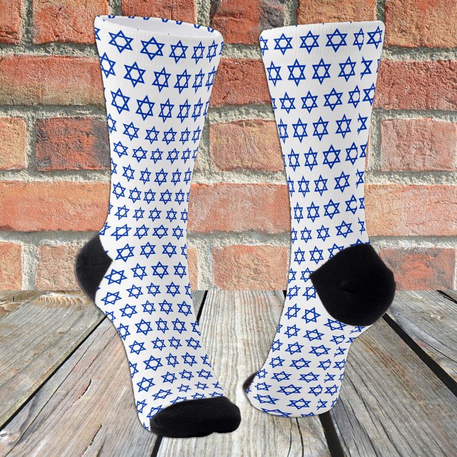 Calcetines blancos de Israel, moda patriótica de l (Subido por el creador)