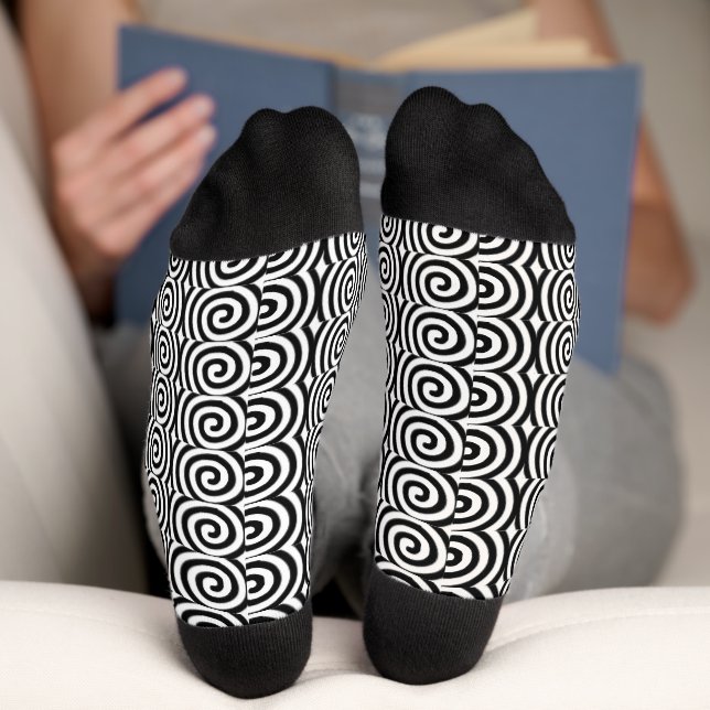 Calcetines blancos gruesos Swirls (Abajo)