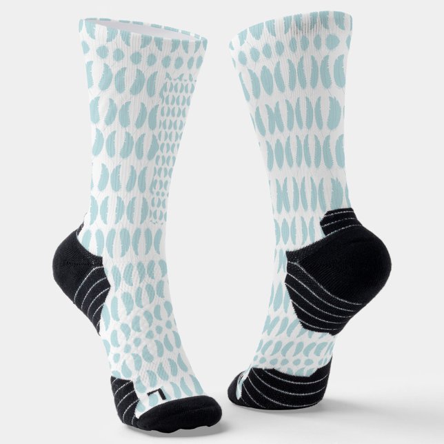 Calcetines blancos hasta la rodilla con patrones o (Subido por el creador)