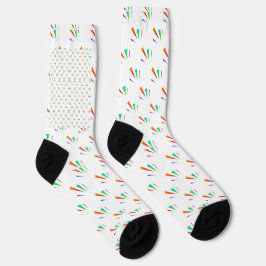Calcetines blancos hasta la rodilla con talón negr