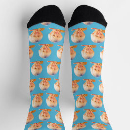 Calcetines Blue Funny Personalizado Son Face Photo Crew