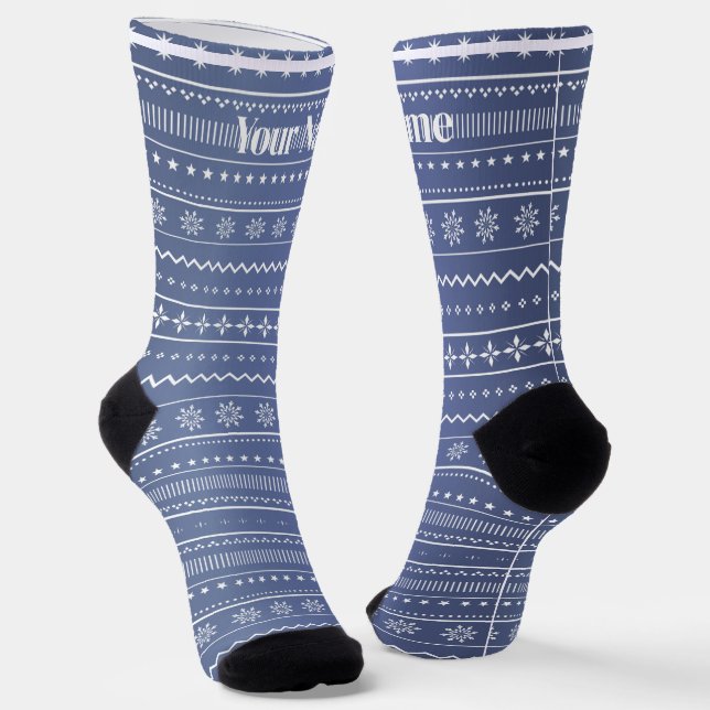 Calcetines Blue patten | Custom Name (Angular)