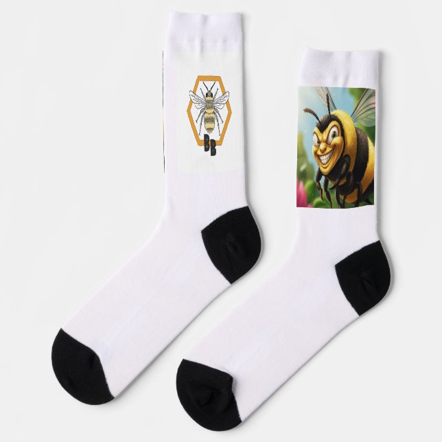 Calcetines Bob's Bees Evil Smile Bee Sokken (Izquierda)