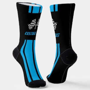 Calcetines Bocadillos de Carreras de tira azul doble