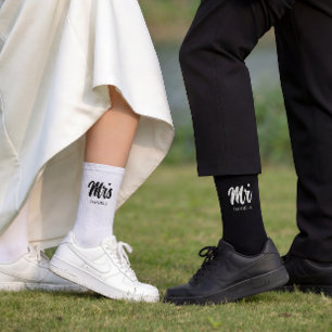 Calcetines Boda de novio negro personalizado