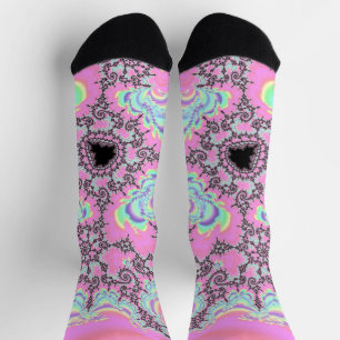 Calcetines Boho Hippie Unicornio Pastel Mandelbrot Fractal