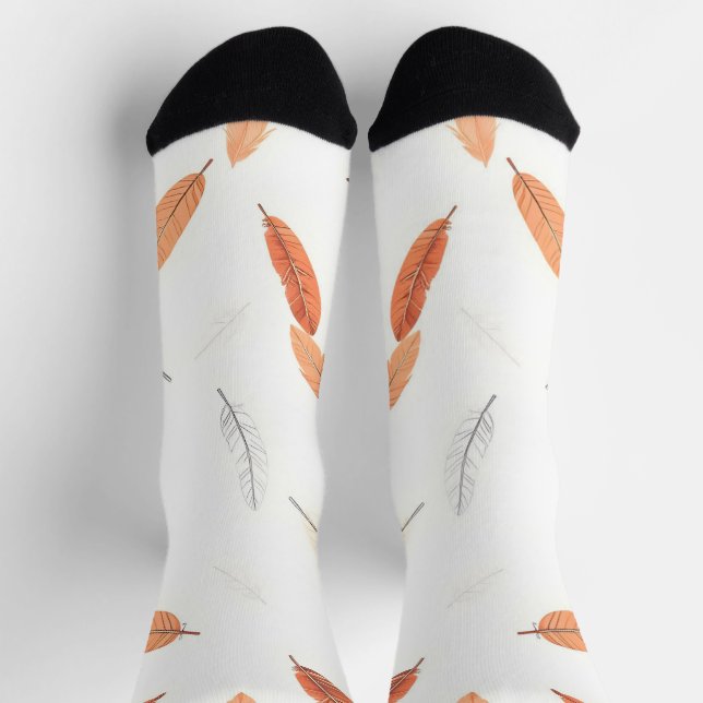 Calcetines Boho Popular Feathers Luxury Collection (Arriba)