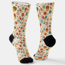 Calcetines Boho Stars Feathers Socks Farmacy CPhT Verde azula