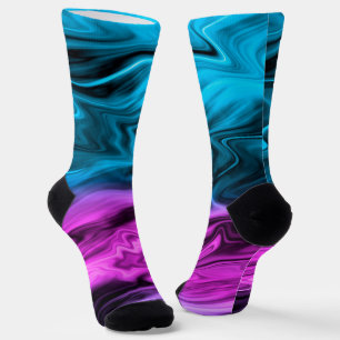 Calcetines Borroso fondo de moda Crimson y azul