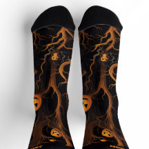 Bosque Embrujado con Jack-o'-lantern de Halloween