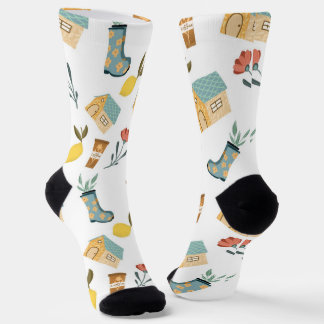 Calcetines Botas de jardinería acogedoras de cottage y café l