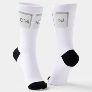 Calcetines Botones CTRL ALT DEL de SlipperyJoe tres teclas bl
