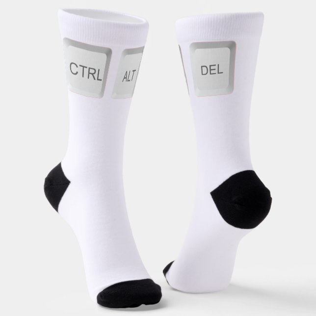 Calcetines Botones CTRL ALT DEL de SlipperyJoe tres teclas bl (Angular)