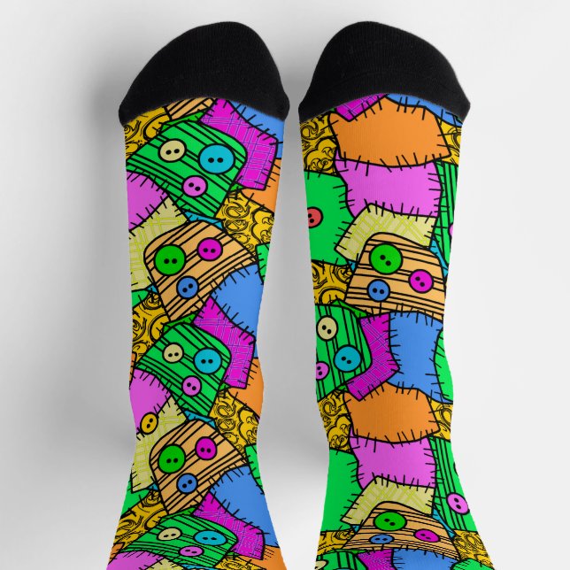 Calcetines Botones y papeletas Halloween (Arriba)