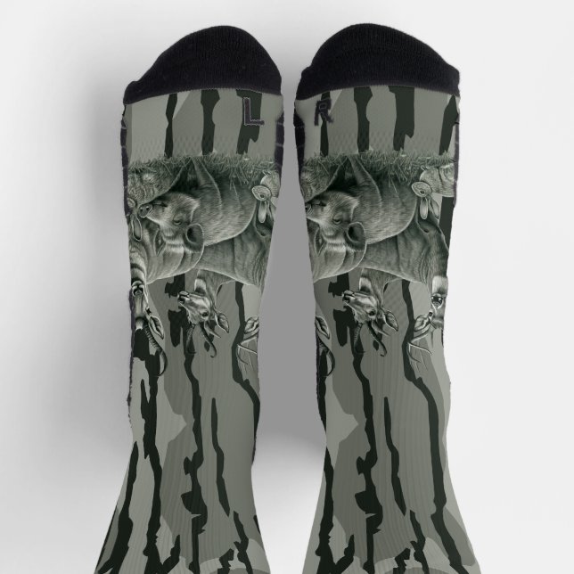 Calcetines Bottomland Camo Whitetail Deer Mule Deer Pronghorn (Arriba)