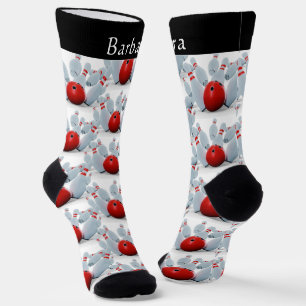 Calcetines Bowling Ball Bowling Bowling Pins Bowler