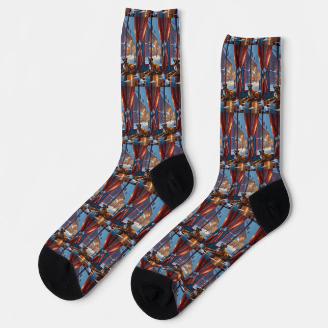 Calcetines Boxeador con Luces de Navidad Fiesta (Izquierda)