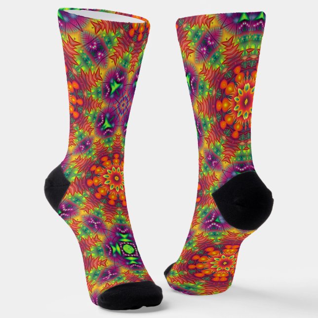 Calcetines Bright Socks Fractal Seamless Patterns 0041981 (Angular)