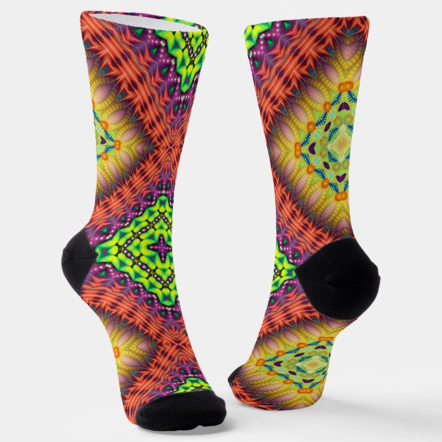 Calcetines Bright Socks Fractal Seamless Patterns 0041988 (Angular)