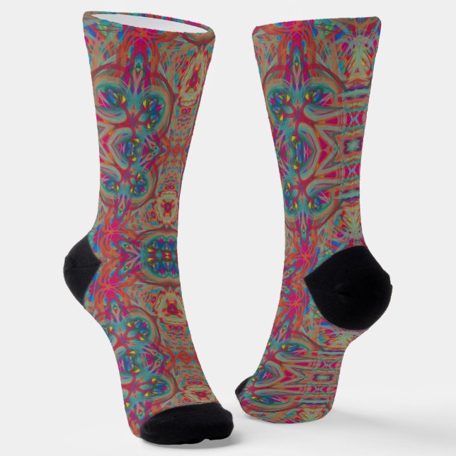 Calcetines Bright Socks Fractal Seamless Patterns 0041991 (Angular)
