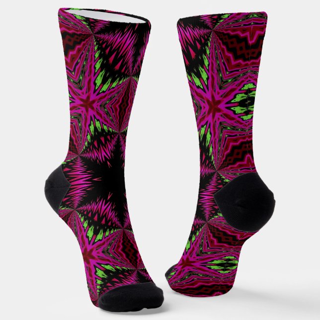 Calcetines Bright Socks Fractal Seamless Patterns 0041994 (Angular)