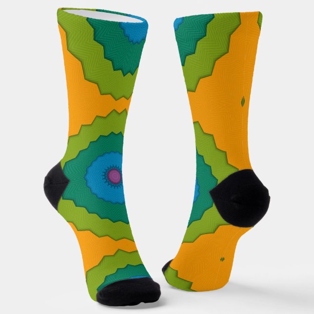 Calcetines Bright Socks Fractal Seamless Patterns 0041997 (Angular)