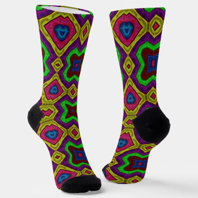 Calcetines Bright Socks Fractal Seamless Patterns 0042021 (Angular)