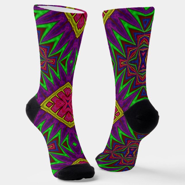 Calcetines Bright Socks Fractal Seamless Patterns 0042022 (Angular)