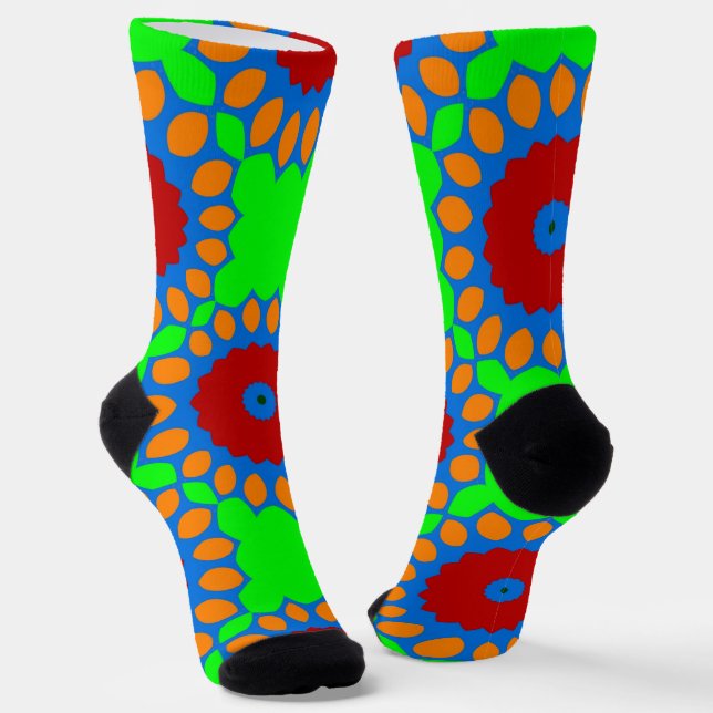 Calcetines Bright Socks Fractal Seamless Patterns 0042037 (Angular)