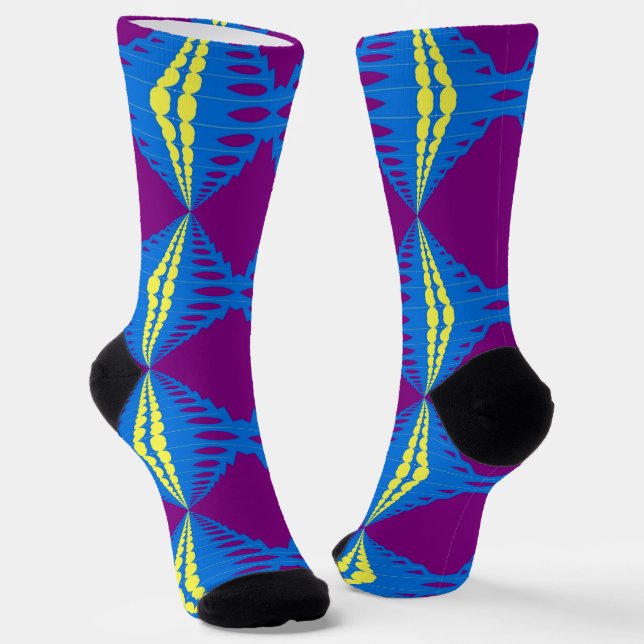 Calcetines Bright Socks Fractal Seamless Patterns 0042039 (Angular)
