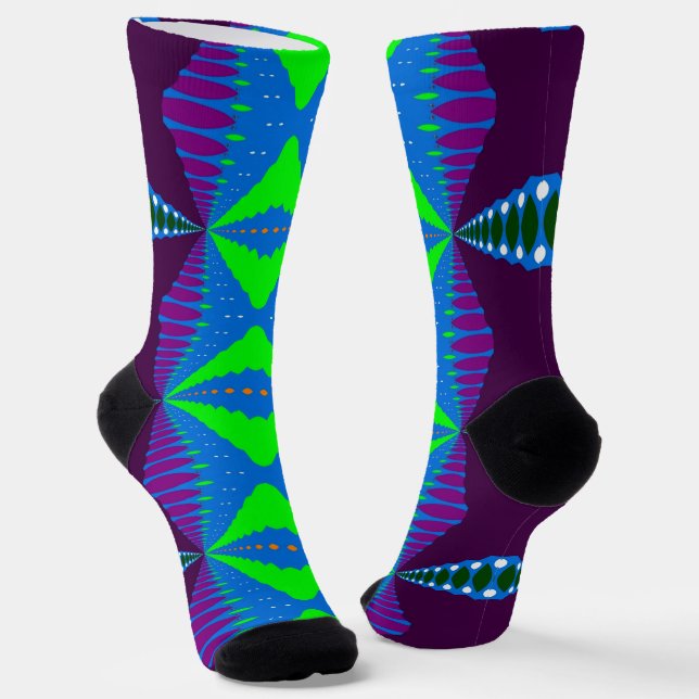 Calcetines Bright Socks Fractal Seamless Patterns 0042042 (Angular)