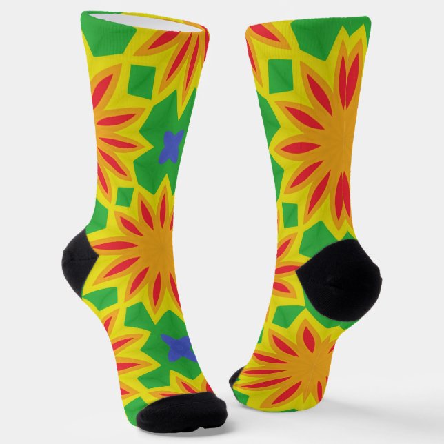 Calcetines Bright Socks Fractal Seamless Patterns 0042046 (Angular)