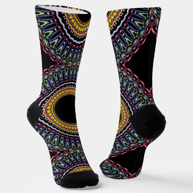 Calcetines Bright Socks Fractal Seamless Patterns 0042051 (Angular)