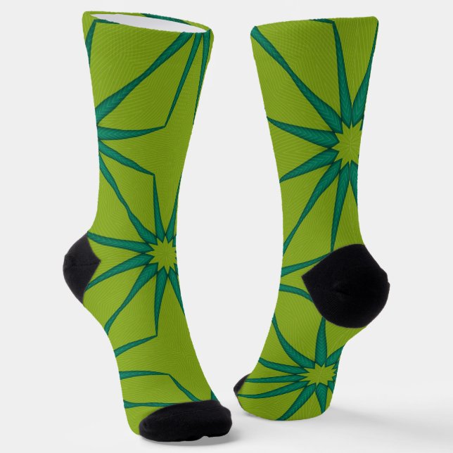 Calcetines Bright Socks Fractal Seamless Patterns 0042052 (Angular)