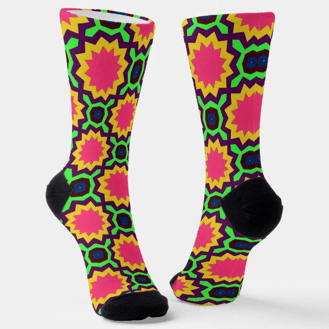 Calcetines Bright Socks Fractal Seamless Patterns 0042054 (Angular)