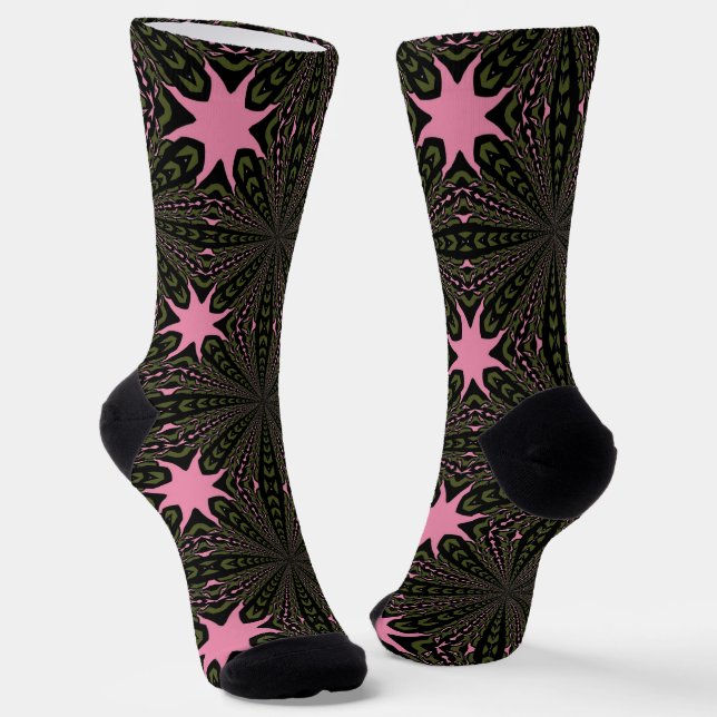 Calcetines Bright Socks Fractal Seamless Patterns 0042057 (Angular)