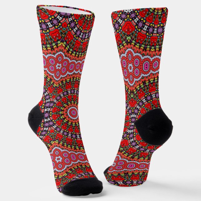 Calcetines Bright Socks Fractal Seamless Patterns 0042063 (Angular)