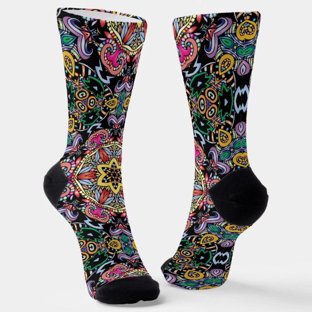 Calcetines Bright Socks Fractal Seamless Patterns 0042065 (Angular)