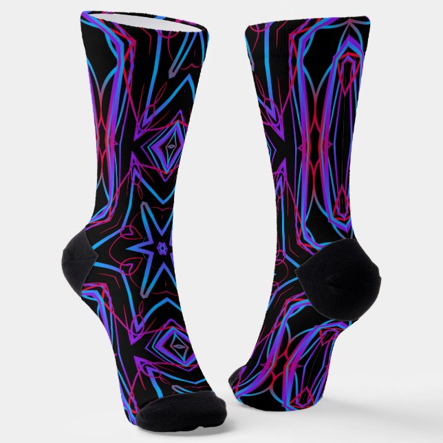 Calcetines Bright Socks Fractal Seamless Patterns 0042069 (Angular)