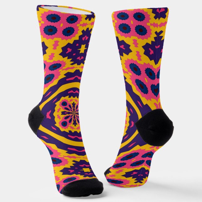 Calcetines Bright Socks Fractal Seamless Patterns 0042074 (Angular)