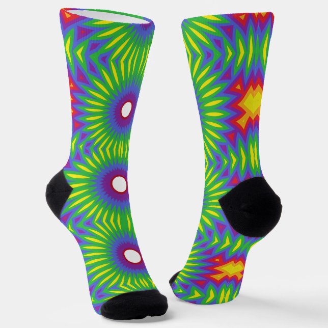 Calcetines Bright Socks Fractal Seamless Patterns 0042080 (Angular)