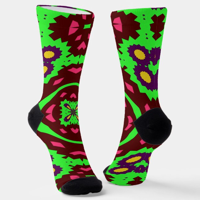 Calcetines Bright Socks Fractal Seamless Patterns 0042085 (Angular)